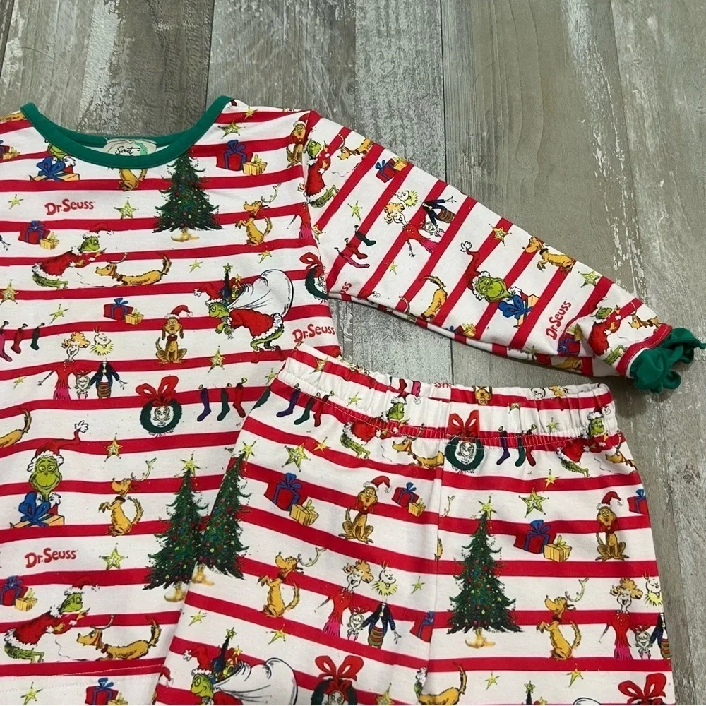 Sweet Southern Smocks Toddler Dr. Seuss Grinch 2-Piece Pajamas Size 2T